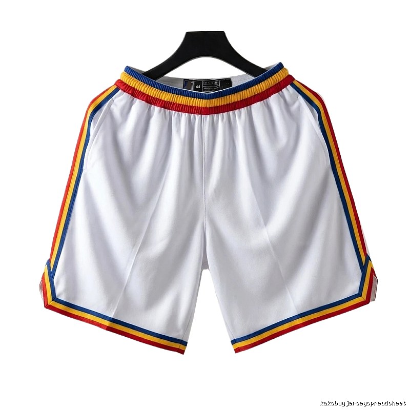 Curry series retro-style white shorts