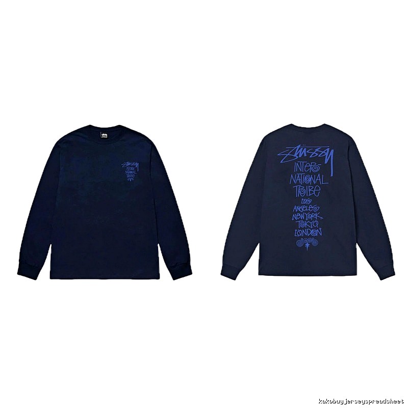 Dark blue hoodie with Stussy graffiti style