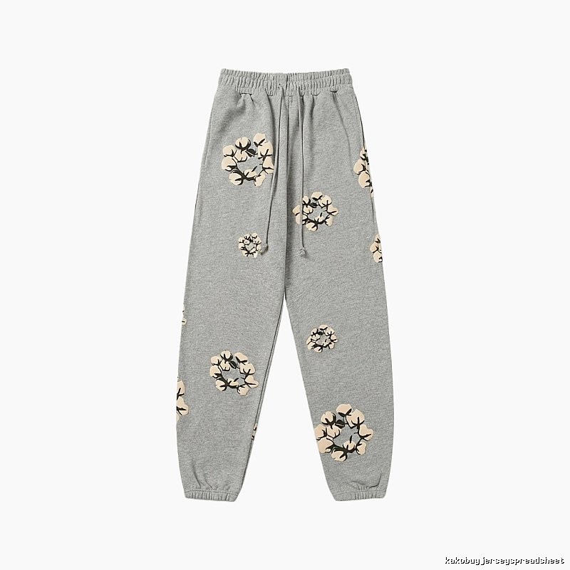 DENIM TEARS Floral Casual Grey Sweatpants