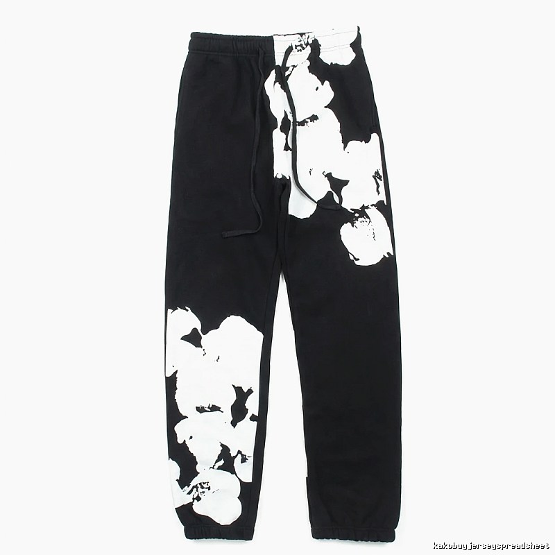 DENIM TEARS Ink-wash Style Black Sweatpants