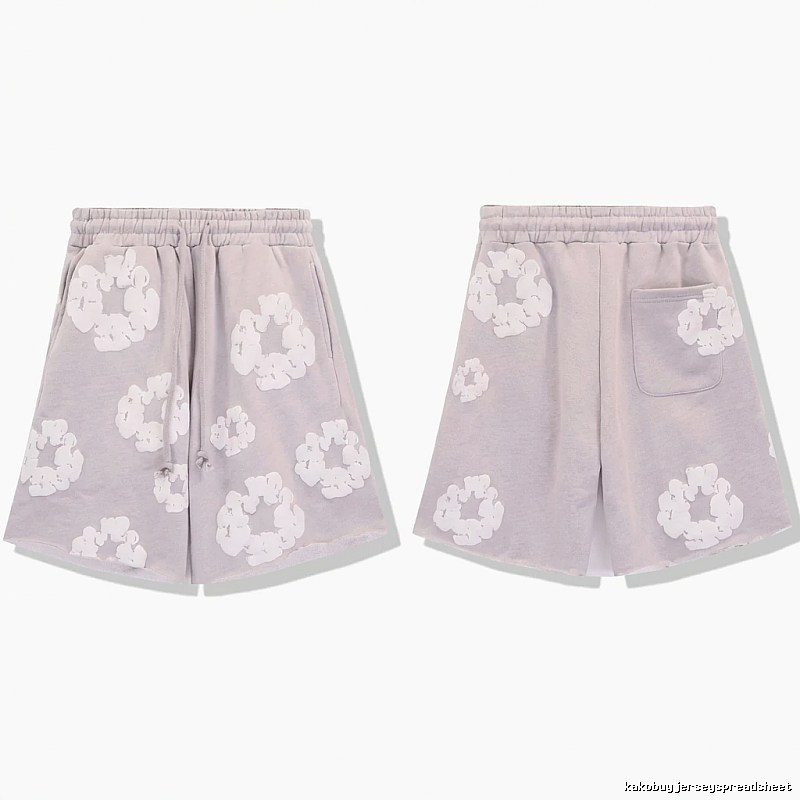 DENIM TEARS Printed Retro Style Shorts
