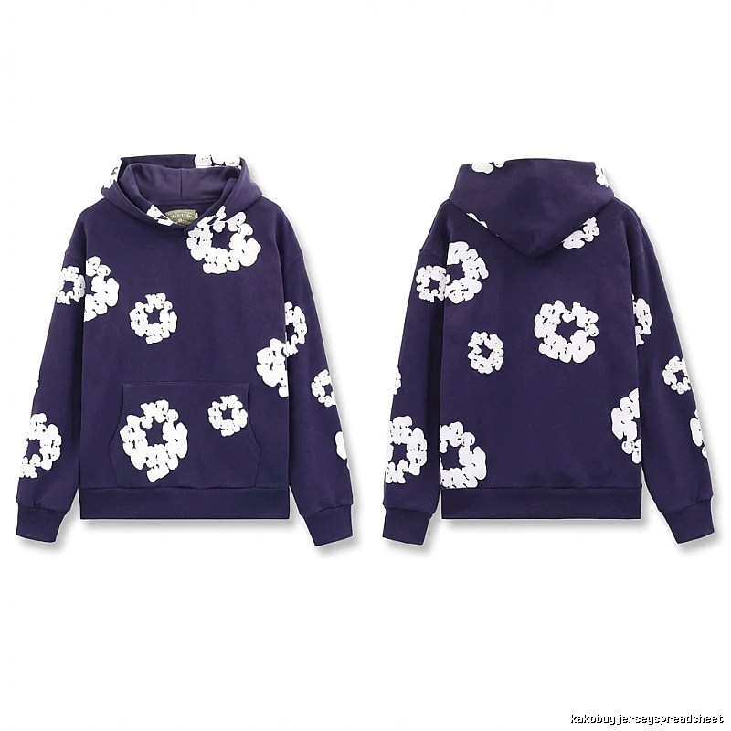 DENIM TEARS Printed Vintage Navy Blue Sweatshirt