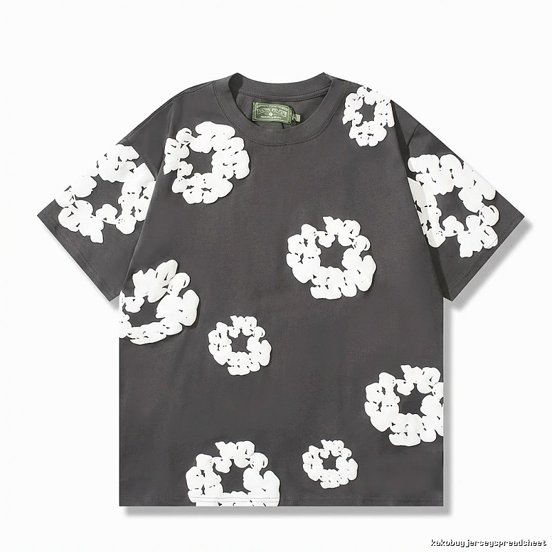 DENIM TEARS Three-dimensional Flower Style T-shirt