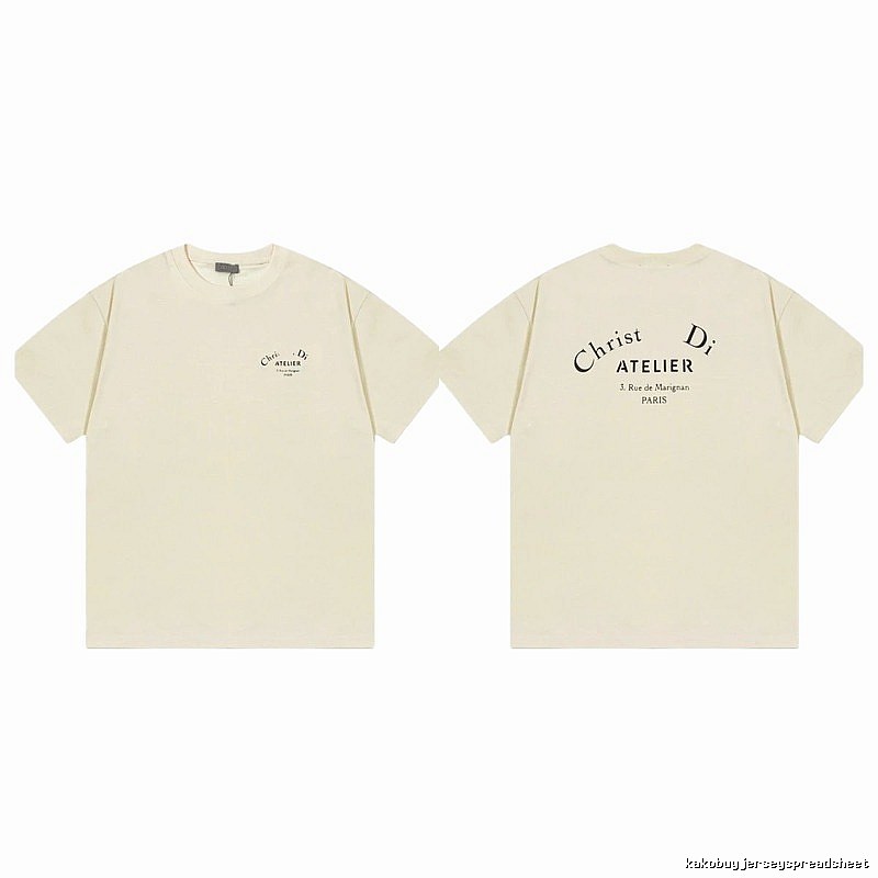 Dior Atelier Minimalist Style Beige Short-sleeve T-shirt