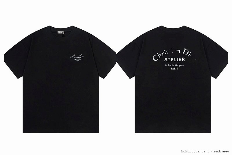 Dior Atelier Minimalist Style Black Short-sleeve T-shirt