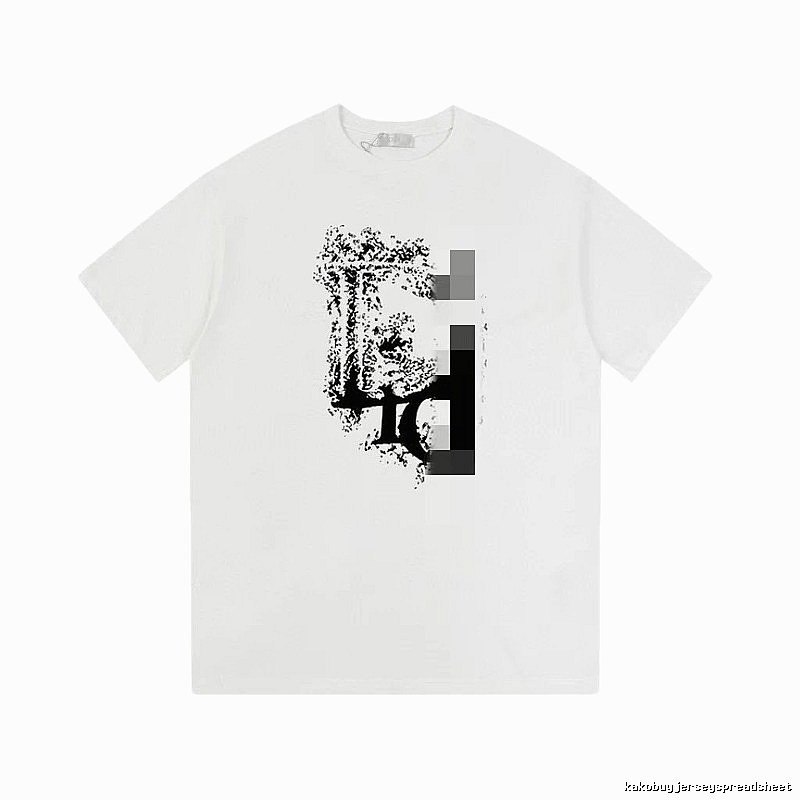 Dior Distressed Print Street Style White T-Shirt