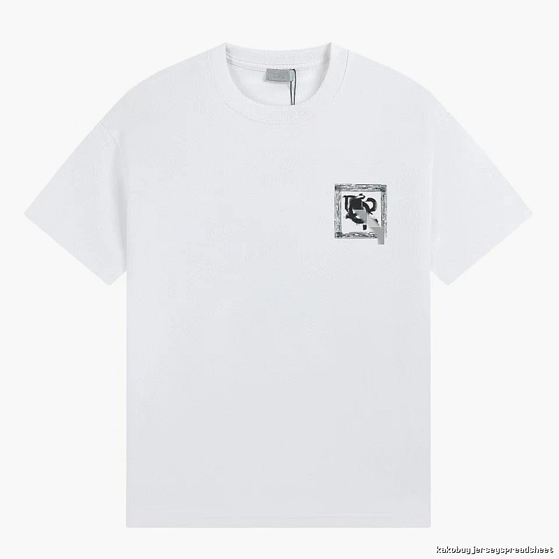 Dior Graffiti Print Minimalist Style White Short-sleeve T-shirt