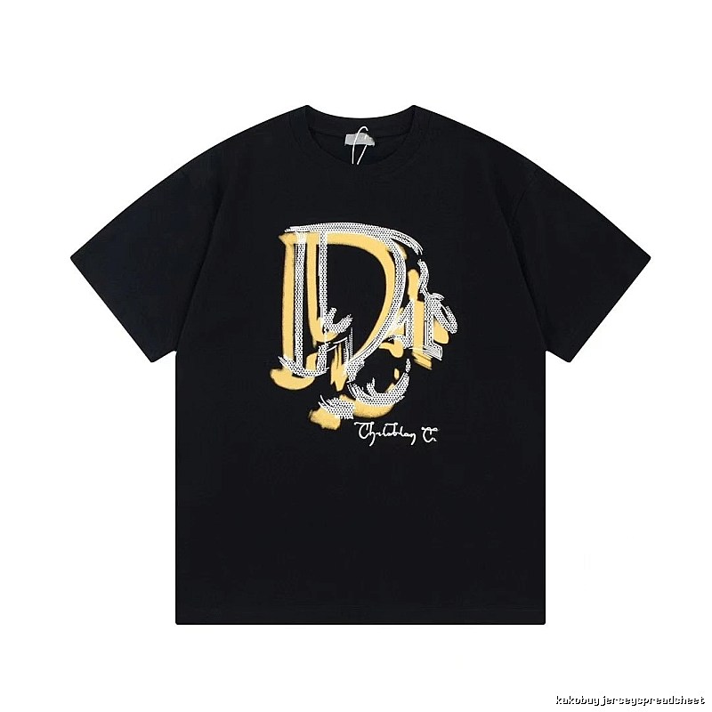 Dior Graffiti Print Street-style Black T-Shirt