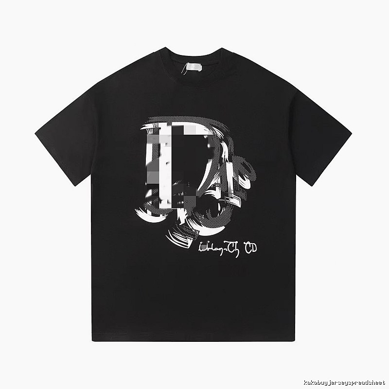 Dior Graffiti Print Street Style Black T-Shirt