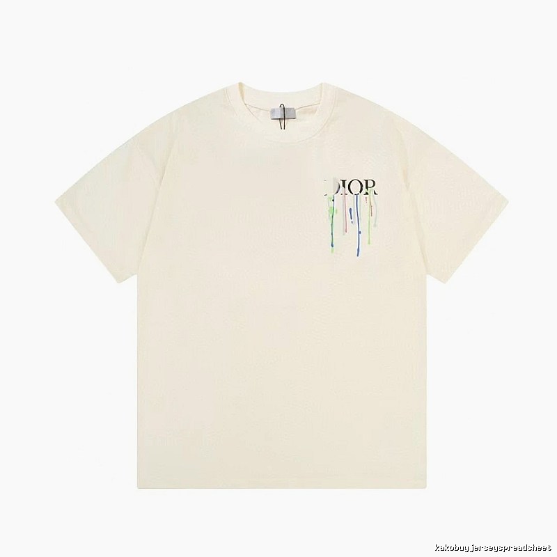 Dior Graffiti Print Street-style Off-white T-Shirt