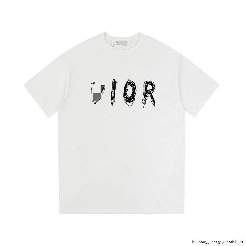 Dior Graffiti Street Style White Short-sleeve T-shirt