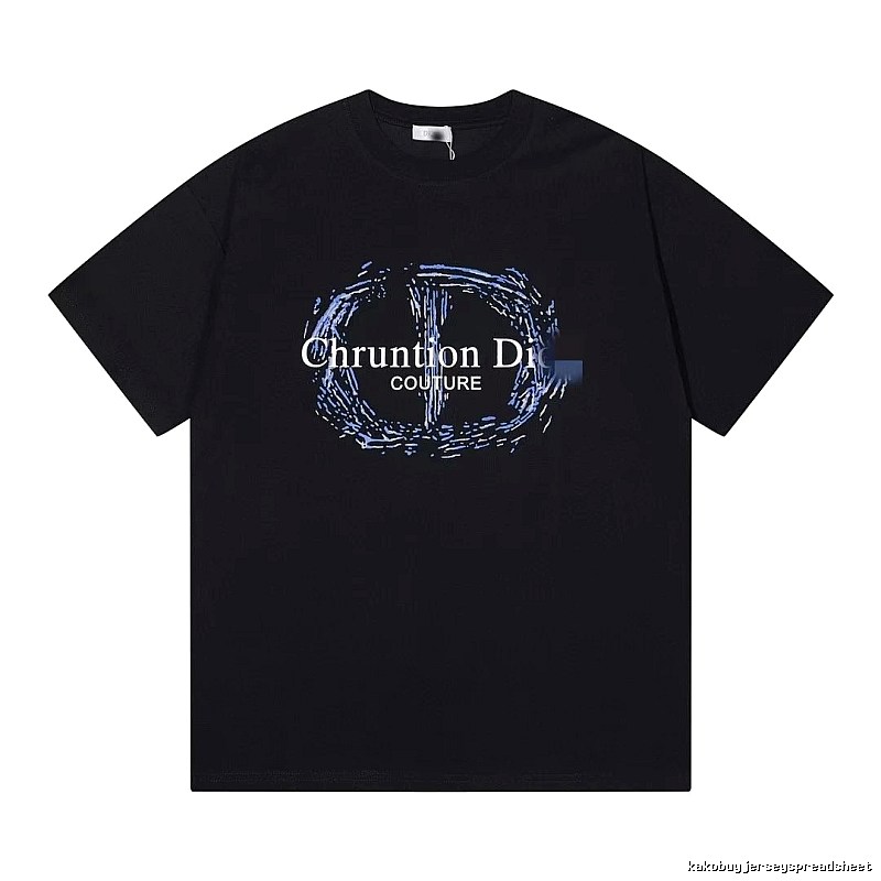 Dior Haute Couture Graffiti-style Black Short-sleeve T-shirt