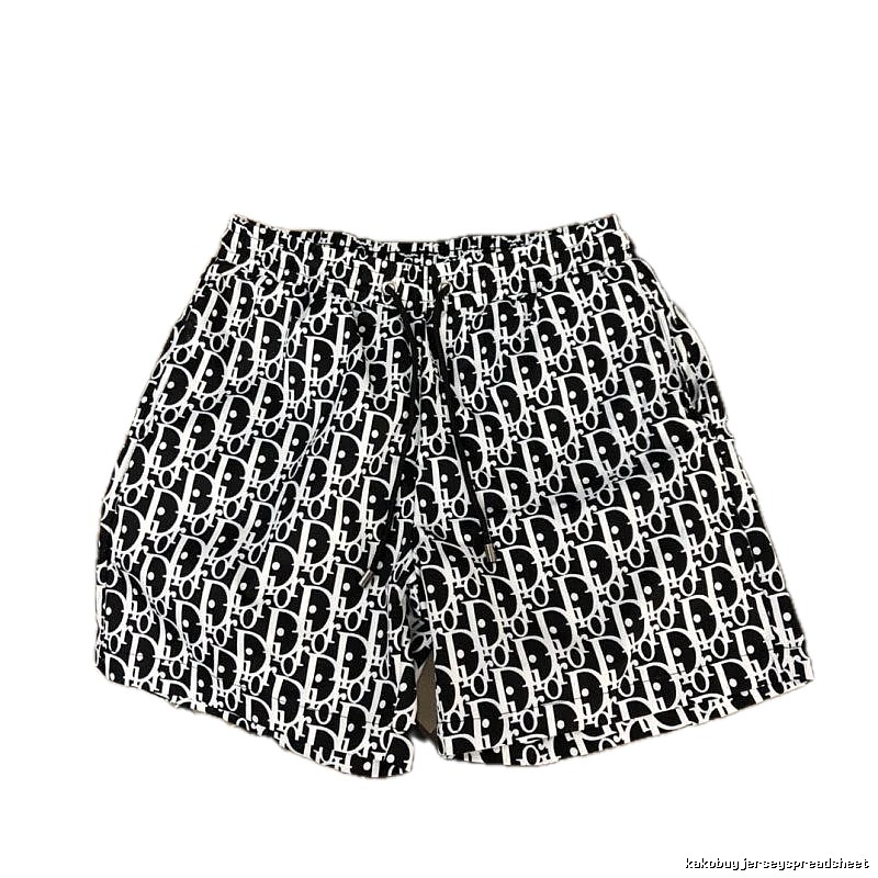 Dior Trendy All-over Monogram Print Black and White Casual Shorts