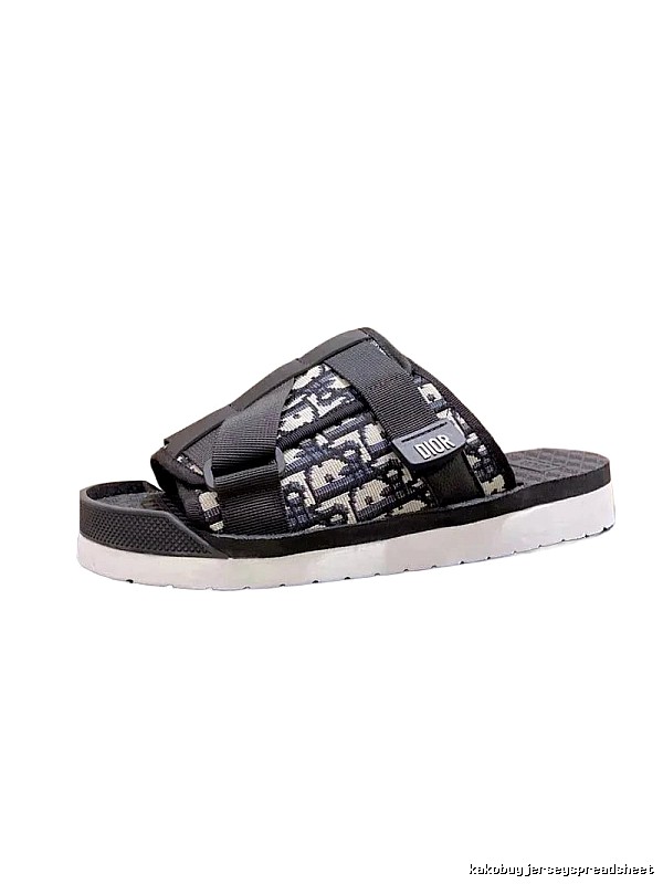 Dior Vintage Monogram Black and White Slide Sandals