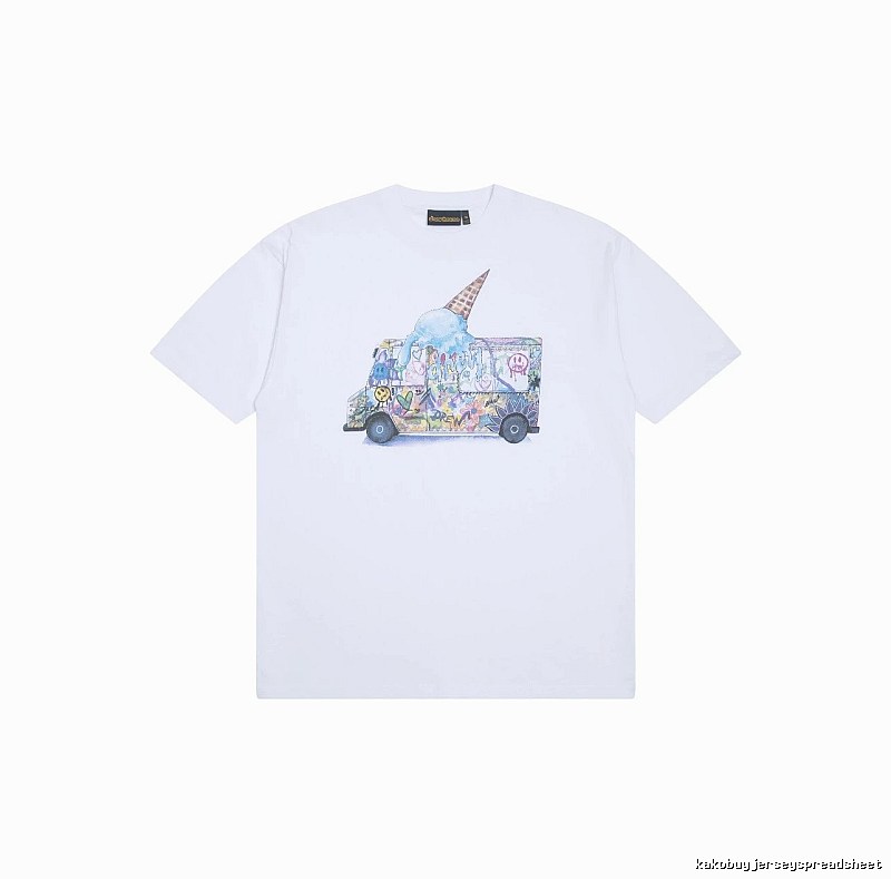 DREW Graffiti Style Ice Cream Truck White Short Sleeve T-shirt