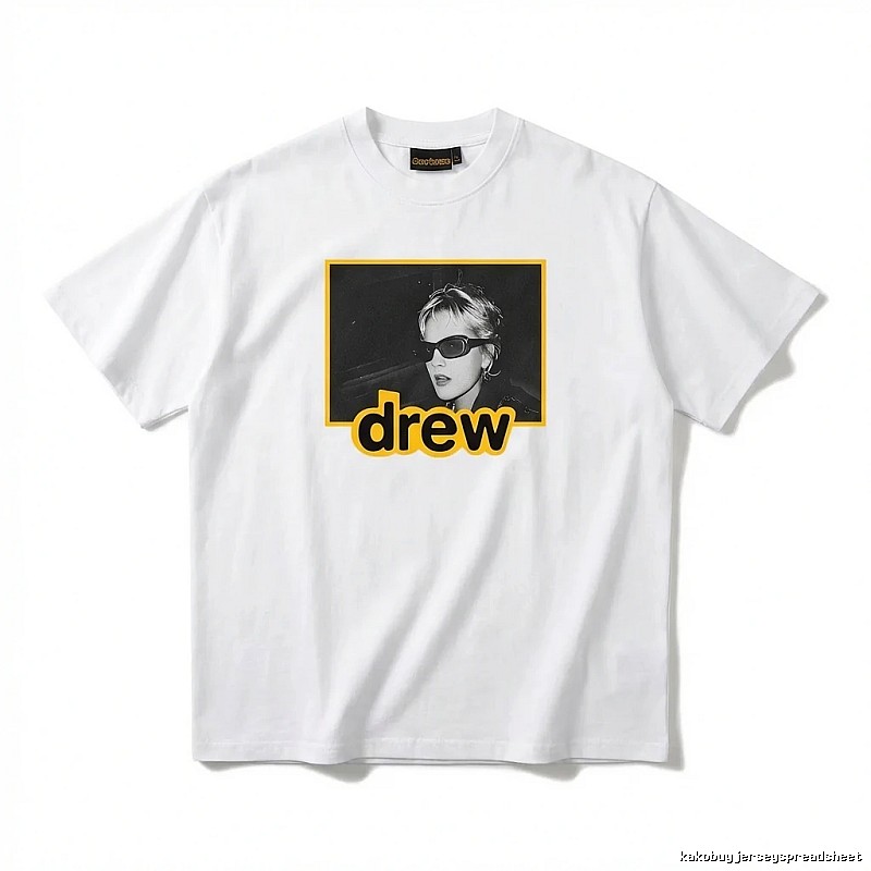 DREW Portrait Print White T-shirt