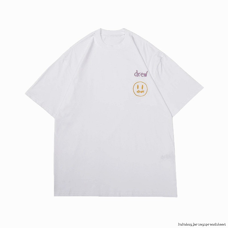 DREW Smiley Embroidered Street Style White T-Shirt