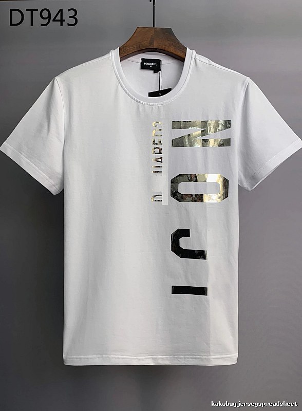 DSQ ICON Foil-stamped Trendy White T-Shirt