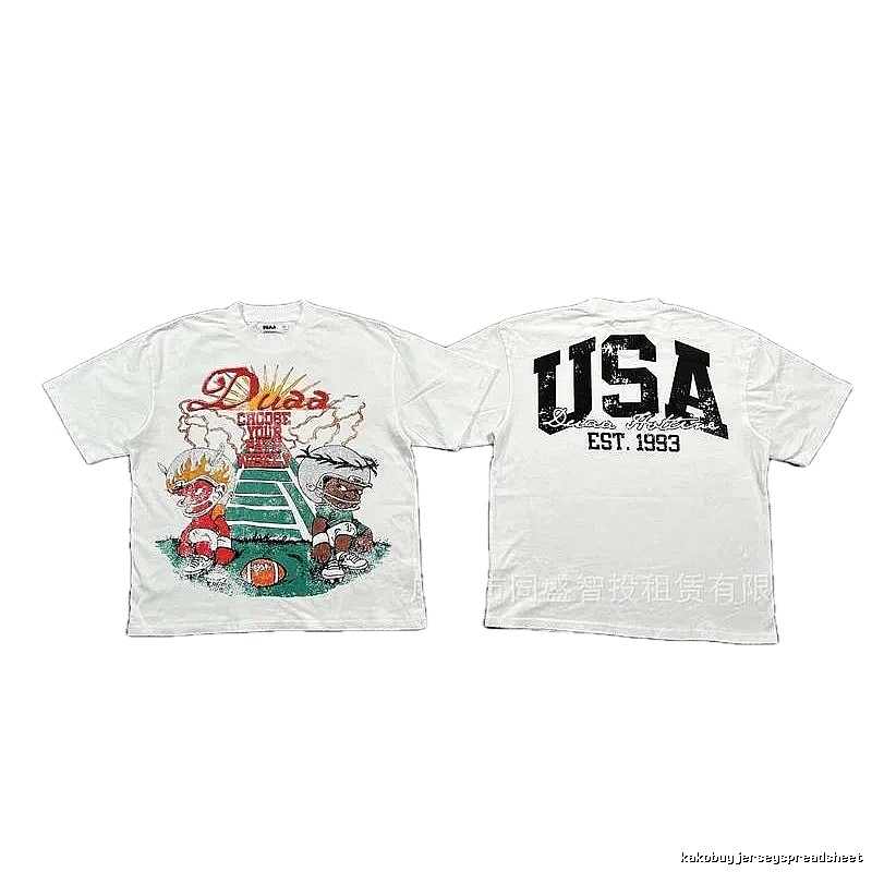 DUAA American Football Vintage Style White T-shirt