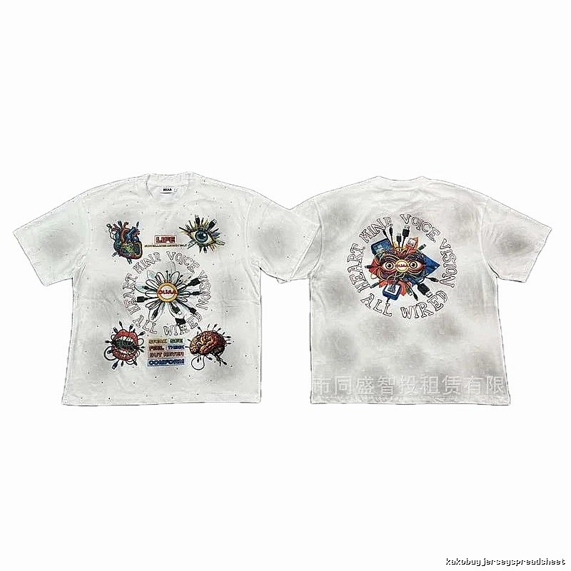 DUAA Organ Print Street Style White T-shirt