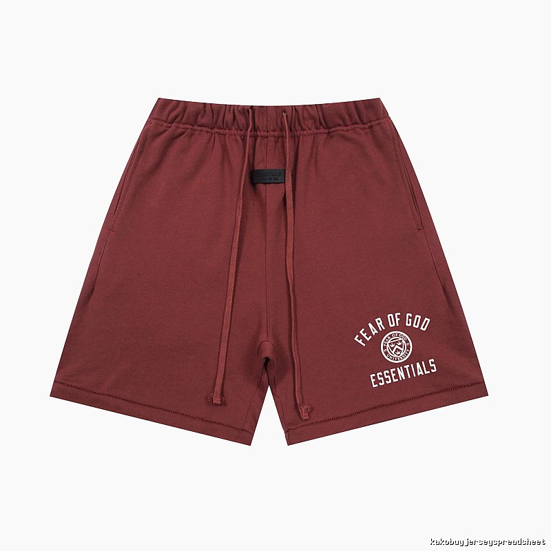 ESSENTIALS Casual Burgundy Shorts
