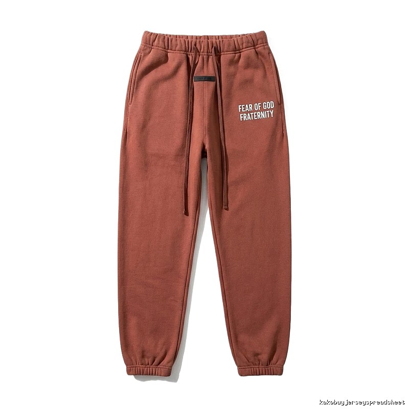 ESSENTIALS Casual Style Brown-Red Sweatpants