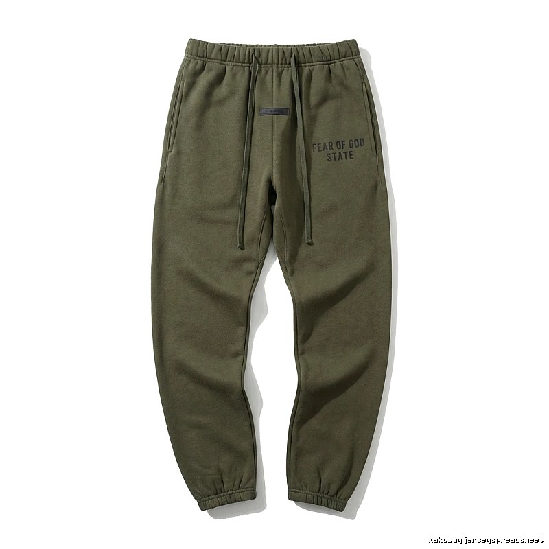 ESSENTIALS casual style olive green sweatpants