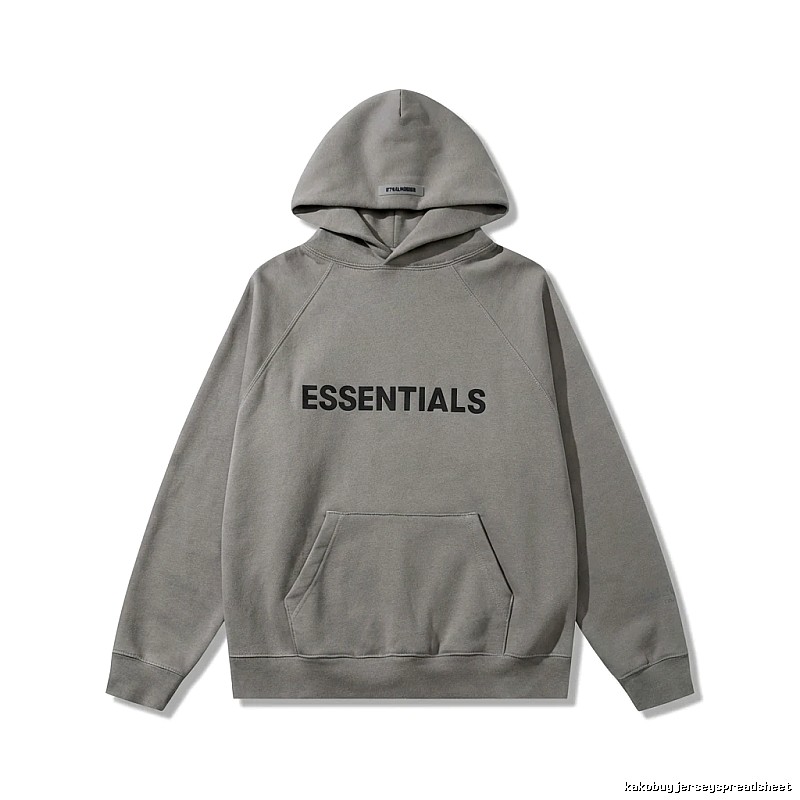 ESSENTIALS minimalist gray hoodie