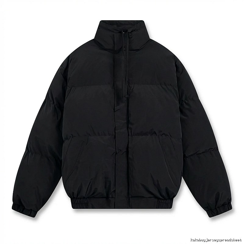 ESSENTIALS minimalist style black cotton-padded jacket