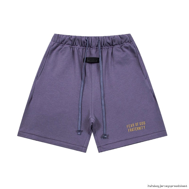 ESSENTIALS minimalist style light purple shorts