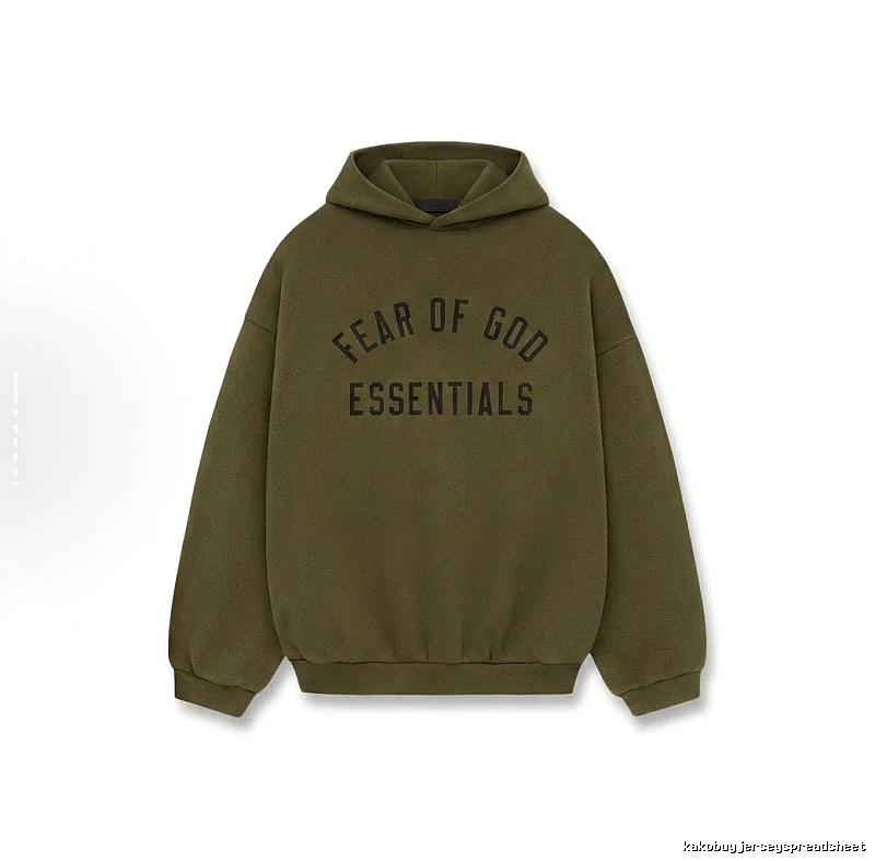 ESSENTIALS minimalist style olive green sweatshirt