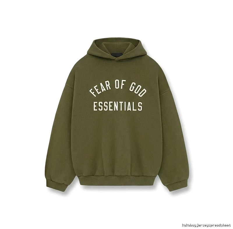 ESSENTIALS minimalist style olive green sweatshirt