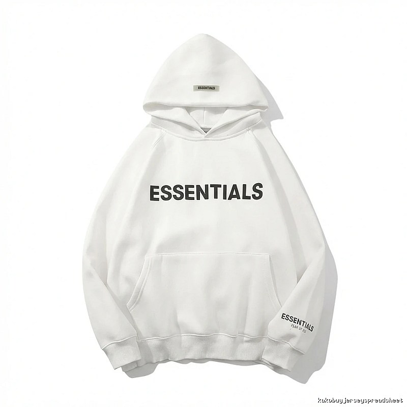 ESSENTIALS minimalist style white sweatshirt