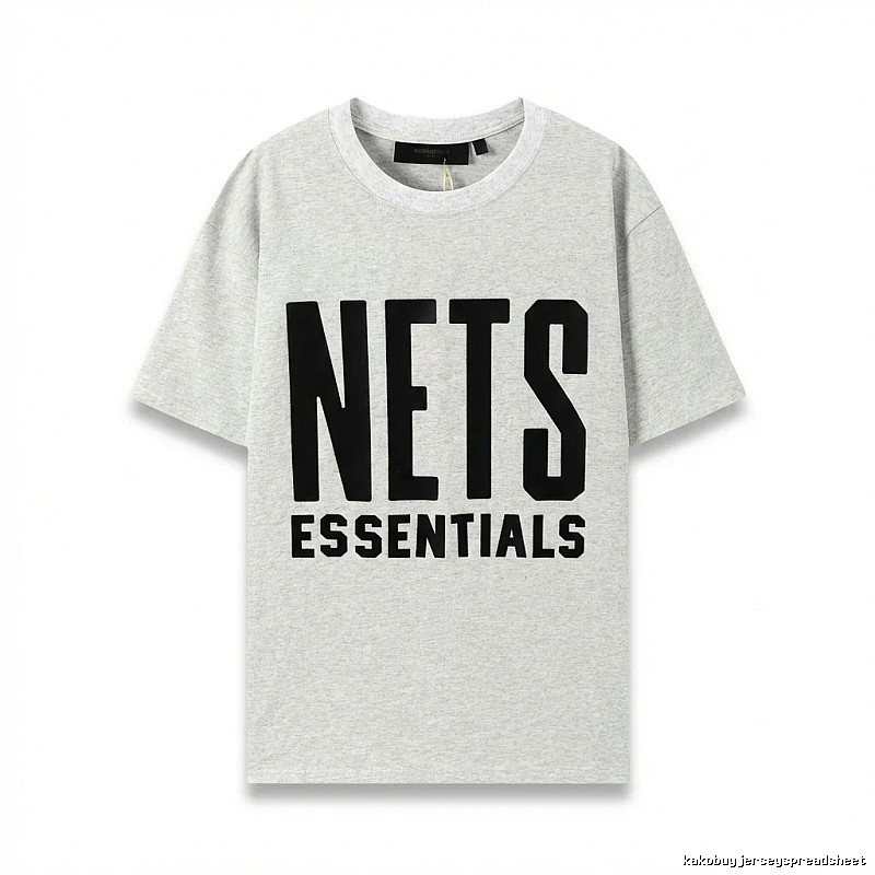 ESSENTIALS Trendy Brand Simple Style Grey T-shirt