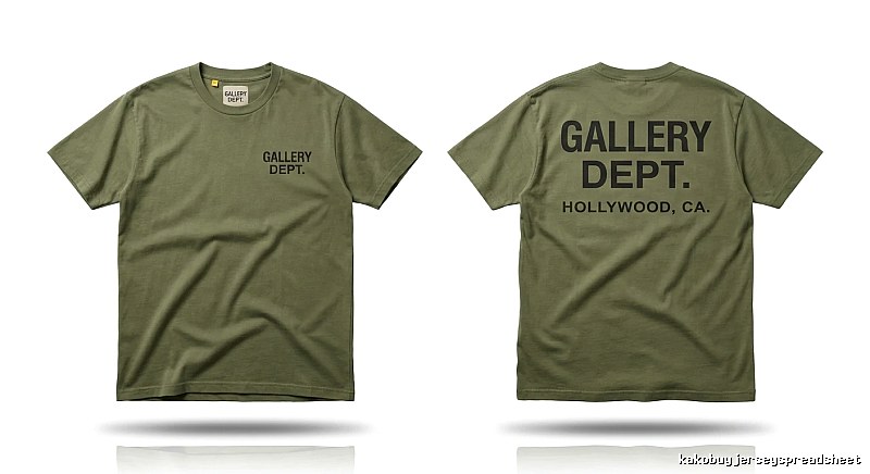 Gallery Dept American Retro Style Green T-shirt