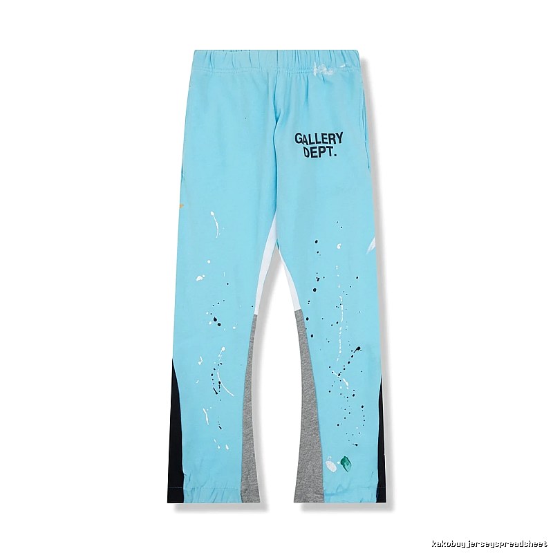 Gallery Dept graffiti-style light blue trousers