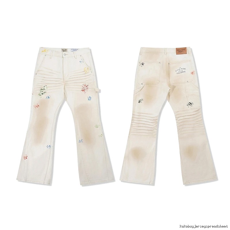 Gallery Dept graffiti-style white jeans