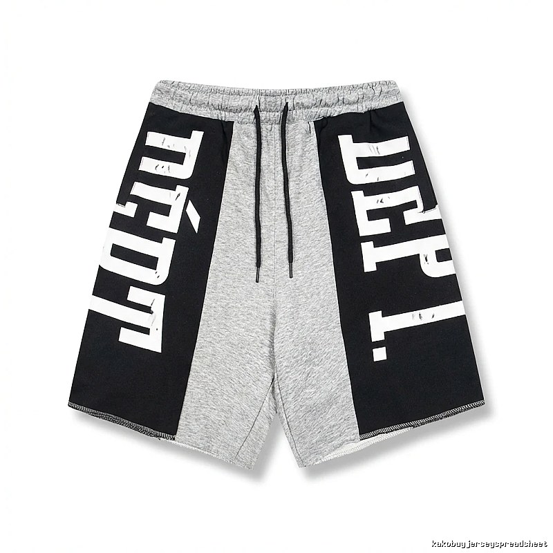 Gallery Dept. letter-print grey and black shorts