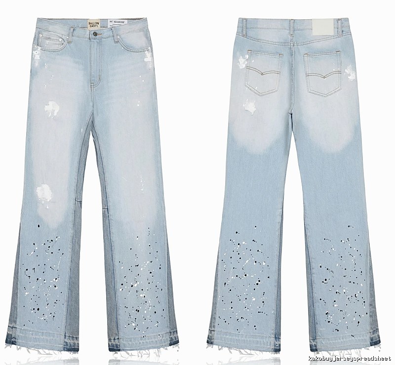 Gallery Dept Ripped Denim Blue Long Pants