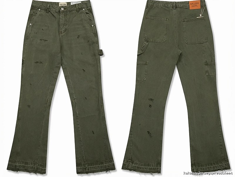 Gallery Dept. workwear style dark green pants