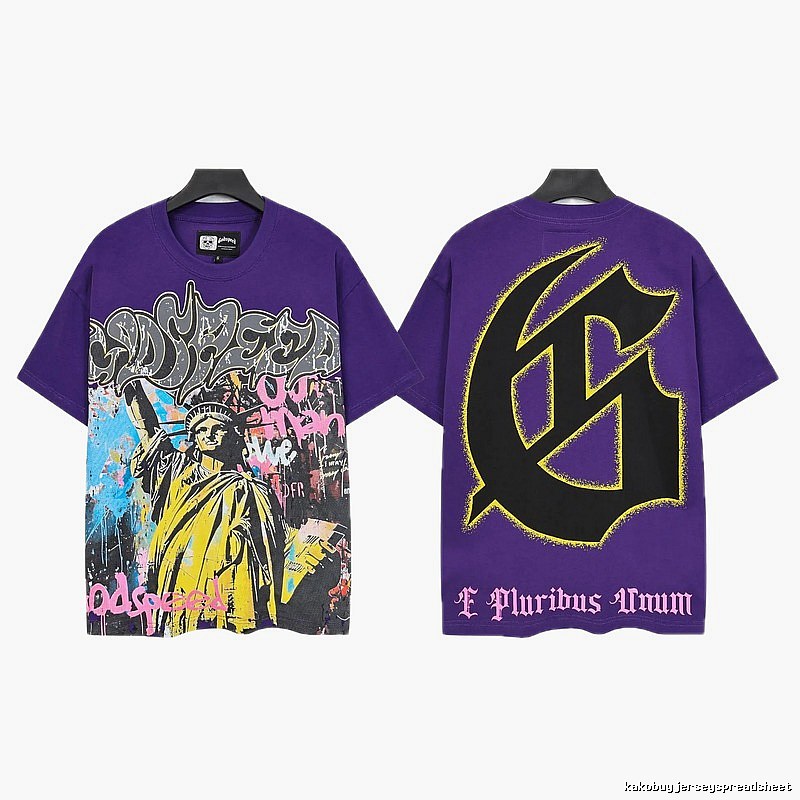 Godspeed Graffiti Street Style Purple T-Shirt