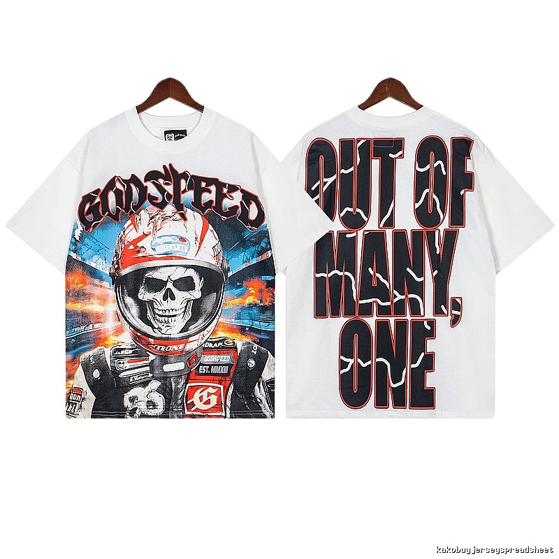 Godspeed Skull Racing Street Style White T-shirt