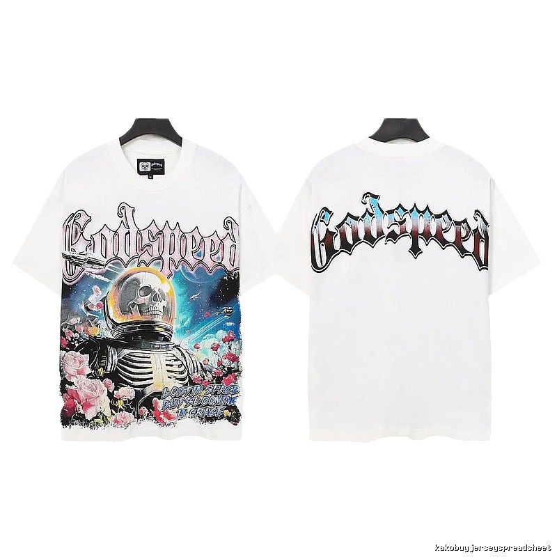 Godspeed Skull Rose Gothic Style White T-shirt