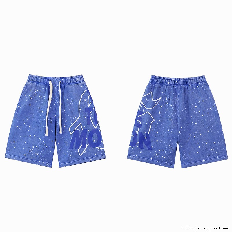 Godspeed Starry Sky Street Style Blue Shorts
