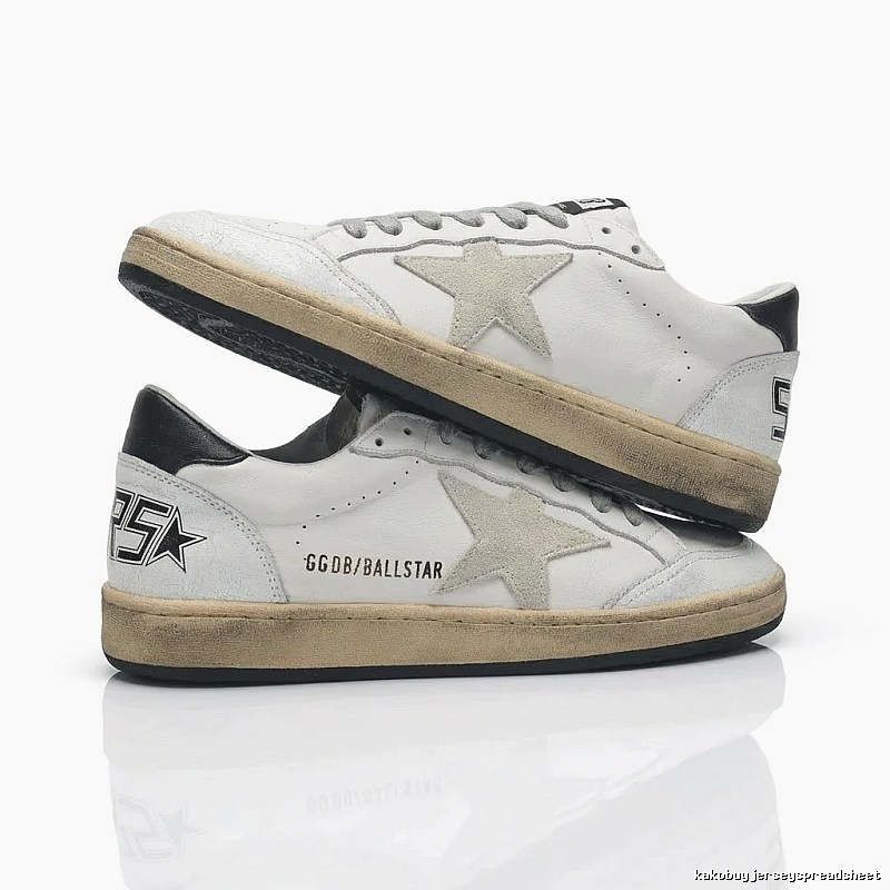 Golden Goose Ballstar retro-style white shoes