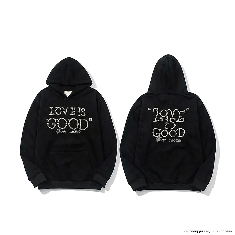 GOODBRAND Letter Style Black Hoodie