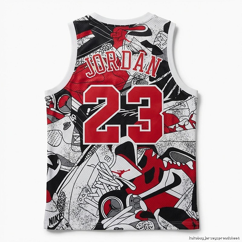 Graffiti-style jersey of No. 23 of the Michael Jordan
