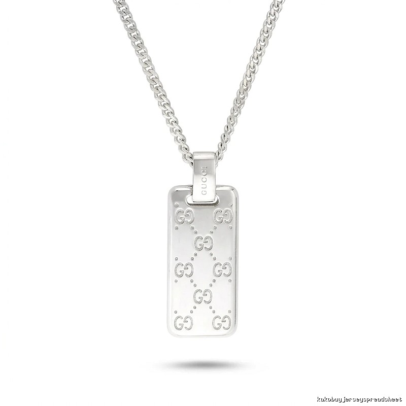 Gucci Double G Print Silver Necklace