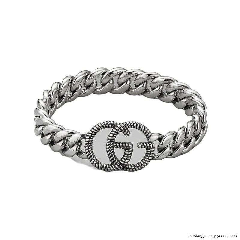 Gucci Double G Retro Style Silver Bracelet
