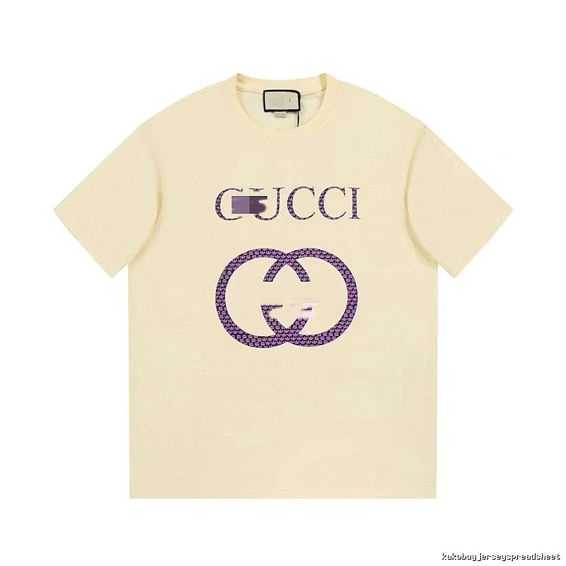 Gucci Double G Vintage Style Beige Short Sleeve T-Shirt